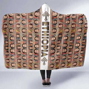 Personalized Ethiopia Hooded Blanket Ethiopian Tewahedo Angel Orthodox