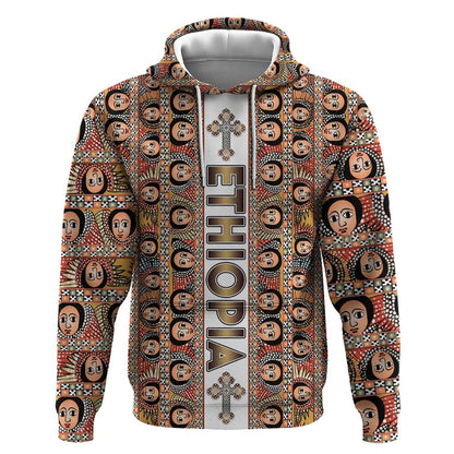 Personalized Ethiopia Hoodie Ethiopian Tewahedo Angel Orthodox