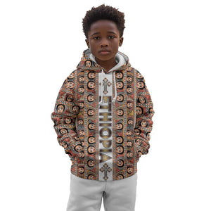 Personalized Ethiopia Kid Hoodie Ethiopian Tewahedo Angel Orthodox