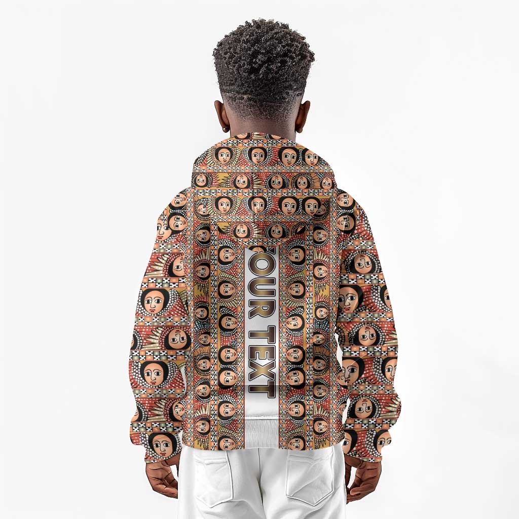 Personalized Ethiopia Kid Hoodie Ethiopian Tewahedo Angel Orthodox