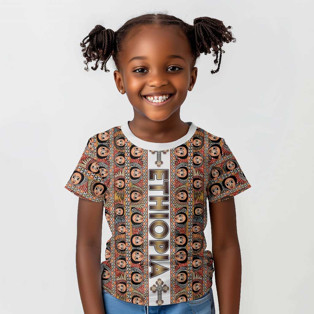 Personalized Ethiopia Kid T shirt Ethiopian Tewahedo Angel Orthodox