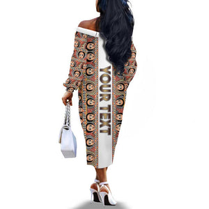 Personalized Ethiopia Off The Shoulder Long Sleeve Dress Ethiopian Tewahedo Angel Orthodox