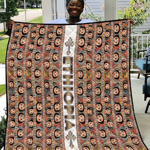 Personalized Ethiopia Quilt Ethiopian Tewahedo Angel Orthodox