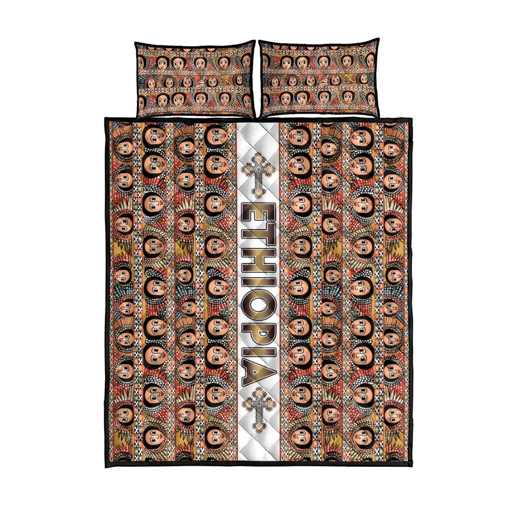 Personalized Ethiopia Quilt Bed Set Ethiopian Tewahedo Angel Orthodox