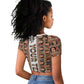 Personalized Ethiopia Raglan Cropped T shirt Ethiopian Tewahedo Angel Orthodox