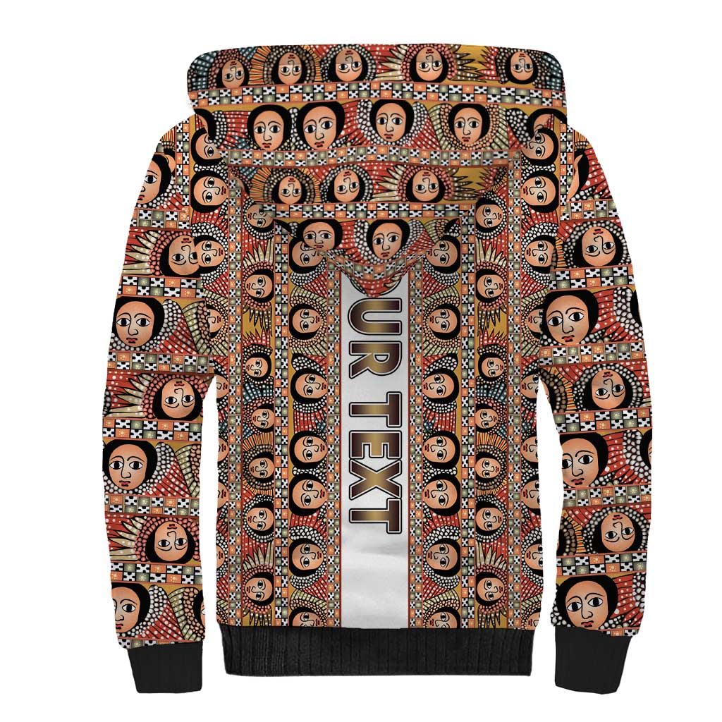 Personalized Ethiopia Sherpa Hoodie Ethiopian Tewahedo Angel Orthodox