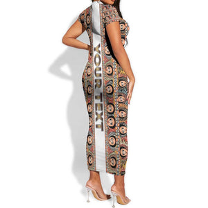 Personalized Ethiopia Short Sleeve Bodycon Dress Ethiopian Tewahedo Angel Orthodox LT15