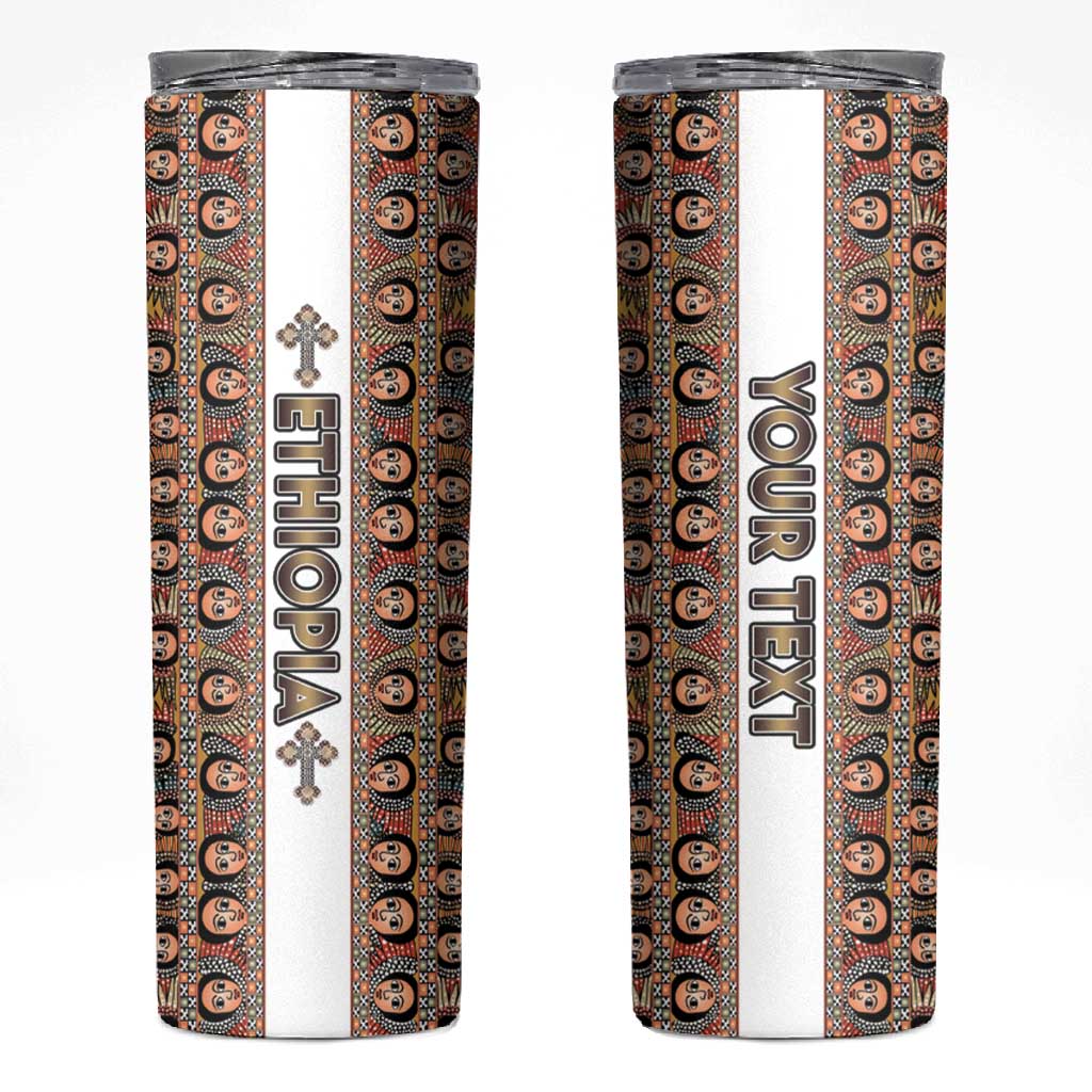 Personalized Ethiopia Skinny Tumbler Ethiopian Tewahedo Angel Orthodox