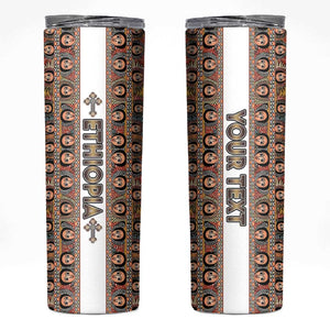 Personalized Ethiopia Skinny Tumbler Ethiopian Tewahedo Angel Orthodox