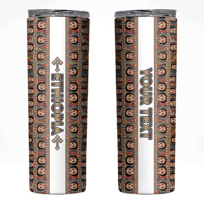 Personalized Ethiopia Skinny Tumbler Ethiopian Tewahedo Angel Orthodox