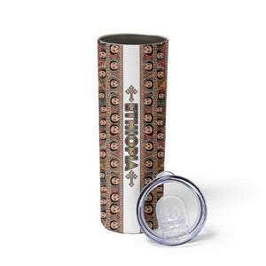 Personalized Ethiopia Skinny Tumbler Ethiopian Tewahedo Angel Orthodox