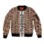 Personalized Ethiopia Sleeve Zip Bomber Jacket Ethiopian Tewahedo Angel Orthodox