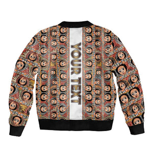 Personalized Ethiopia Sleeve Zip Bomber Jacket Ethiopian Tewahedo Angel Orthodox