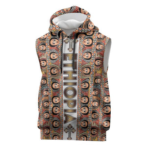 Personalized Ethiopia Sleeveless Hoodie Ethiopian Tewahedo Angel Orthodox - African Pride