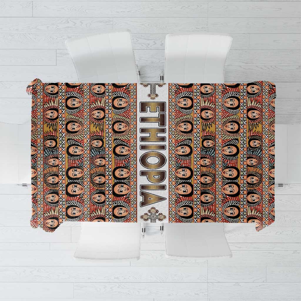 Personalized Ethiopia Tablecloth Ethiopian Tewahedo Angel Orthodox