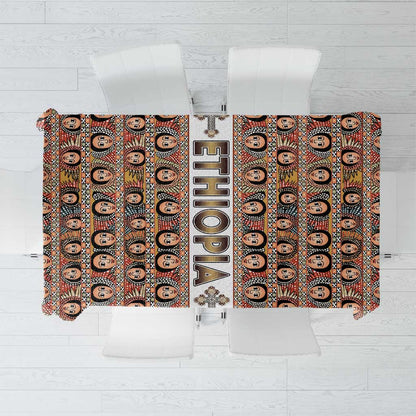 Personalized Ethiopia Tablecloth Ethiopian Tewahedo Angel Orthodox