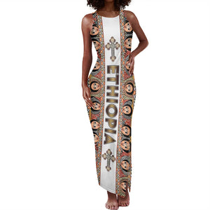 Personalized Ethiopia Tank Maxi Dress Ethiopian Tewahedo Angel Orthodox
