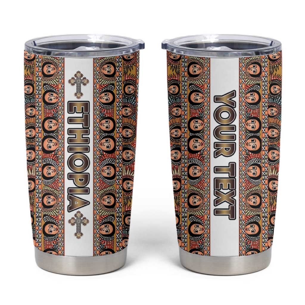 Personalized Ethiopia Tumbler Cup Ethiopian Tewahedo Angel Orthodox
