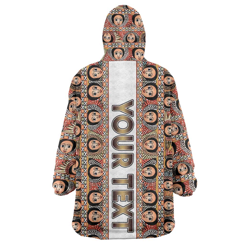 Personalized Ethiopia Wearable Blanket Hoodie Ethiopian Tewahedo Angel Orthodox