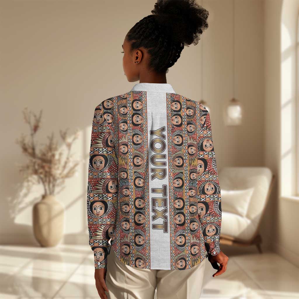 Personalized Ethiopia Women Casual Shirt Ethiopian Tewahedo Angel Orthodox