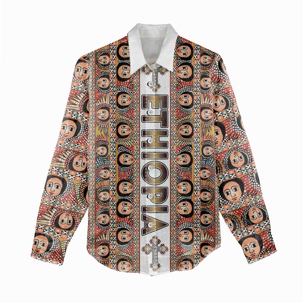 Personalized Ethiopia Women Casual Shirt Ethiopian Tewahedo Angel Orthodox