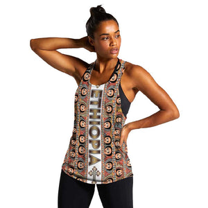 Personalized Ethiopia Women Racerback Tank Ethiopian Tewahedo Angel Orthodox