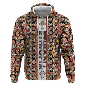 Personalized Ethiopia Zip Hoodie Ethiopian Tewahedo Angel Orthodox