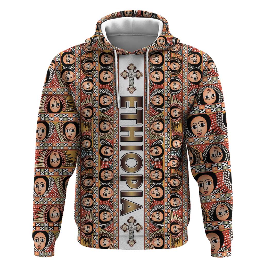 Personalized Ethiopia Zip Hoodie Ethiopian Tewahedo Angel Orthodox