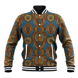 Tribal Earth African Ankara Pattern Baseball Jacket