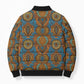 Tribal Earth African Ankara Pattern Bomber Puffer Jacket