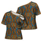 Tribal Earth African Ankara Pattern Cross Shoulder Shirt