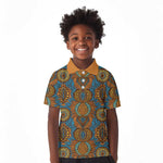 Tribal Earth African Ankara Pattern Kid Polo Shirt
