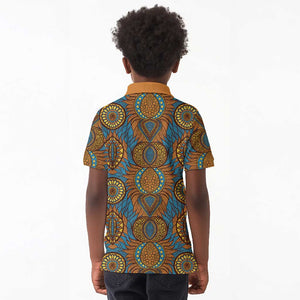 Tribal Earth African Ankara Pattern Kid Polo Shirt