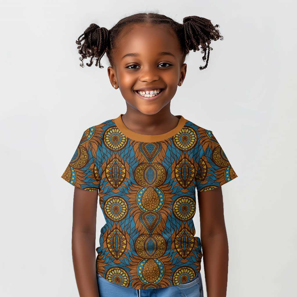 Tribal Earth African Ankara Pattern Kid T shirt