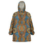 Tribal Earth African Ankara Pattern Kid Wearable Blanket Hoodie