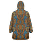 Tribal Earth African Ankara Pattern Kid Wearable Blanket Hoodie