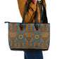 Tribal Earth African Ankara Pattern Leather Tote Bag