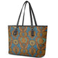 Tribal Earth African Ankara Pattern Leather Tote Bag