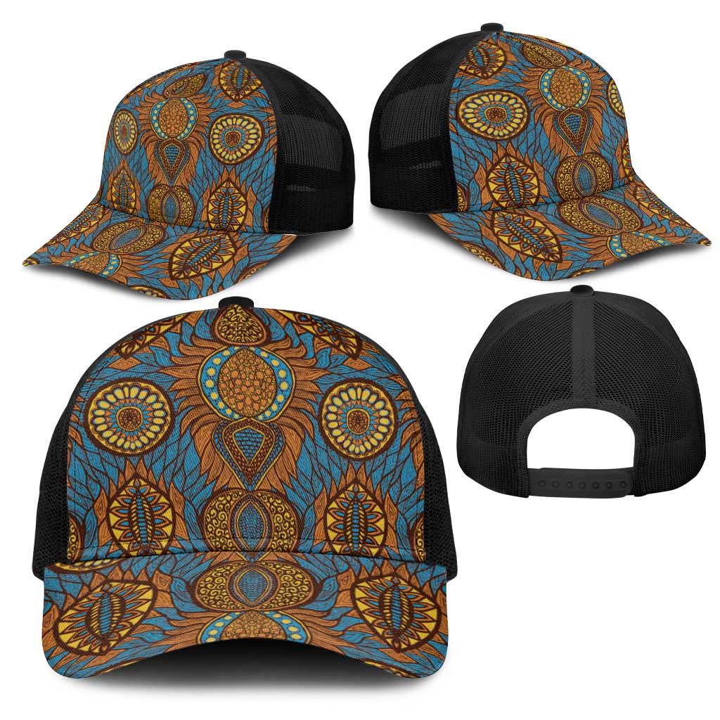 Tribal Earth African Ankara Pattern Mesh Trucker Cap
