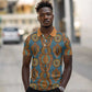 Tribal Earth African Ankara Pattern Polo Shirt