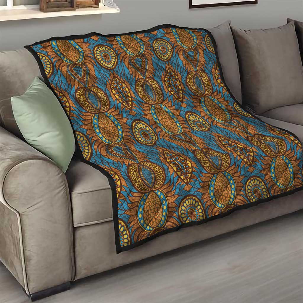 Tribal Earth African Ankara Pattern Quilt