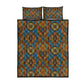 Tribal Earth African Ankara Pattern Quilt Bed Set