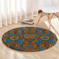 Tribal Earth African Ankara Pattern Round Carpet
