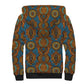 Tribal Earth African Ankara Pattern Sherpa Hoodie