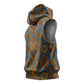 Tribal Earth African Ankara Pattern Sleeveless Hoodie