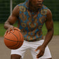 Tribal Earth African Ankara Pattern Sleeveless Hoodie