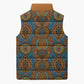 Tribal Earth African Ankara Pattern Sleeveless Puffer Jacket