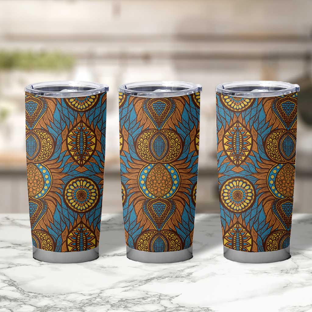 Tribal Earth African Ankara Pattern Tumbler Cup