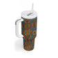 Tribal Earth African Ankara Pattern Tumbler With Handle