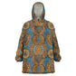 Tribal Earth African Ankara Pattern Wearable Blanket Hoodie